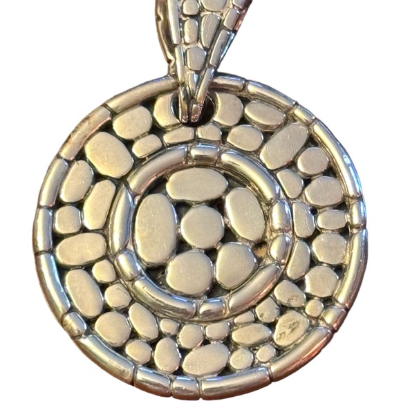 John Hardy Sterling Silver 925 AUTHENTIC Kali Pebble Dragonfly Enhancer Pendant - Picture 4 of 6